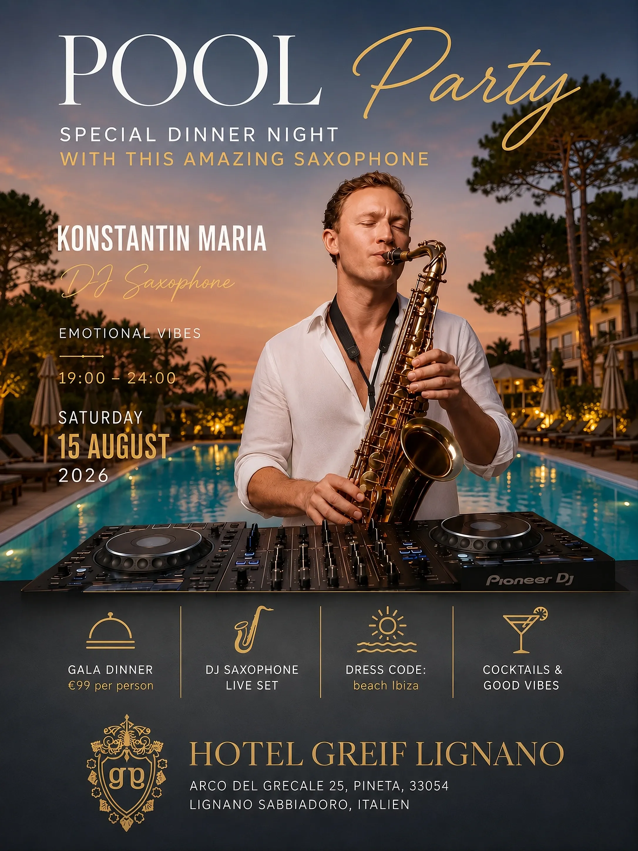 Pool Party — Special Dinner Night